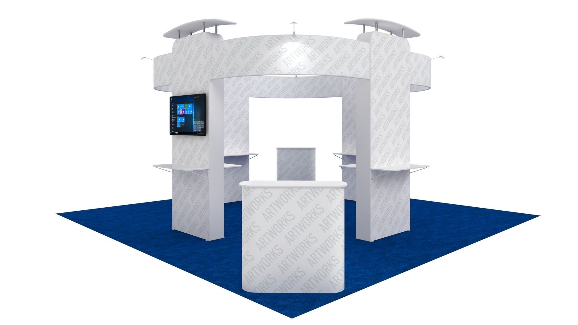 Exhibition booth 20x20ft 3DM019 3D model_2