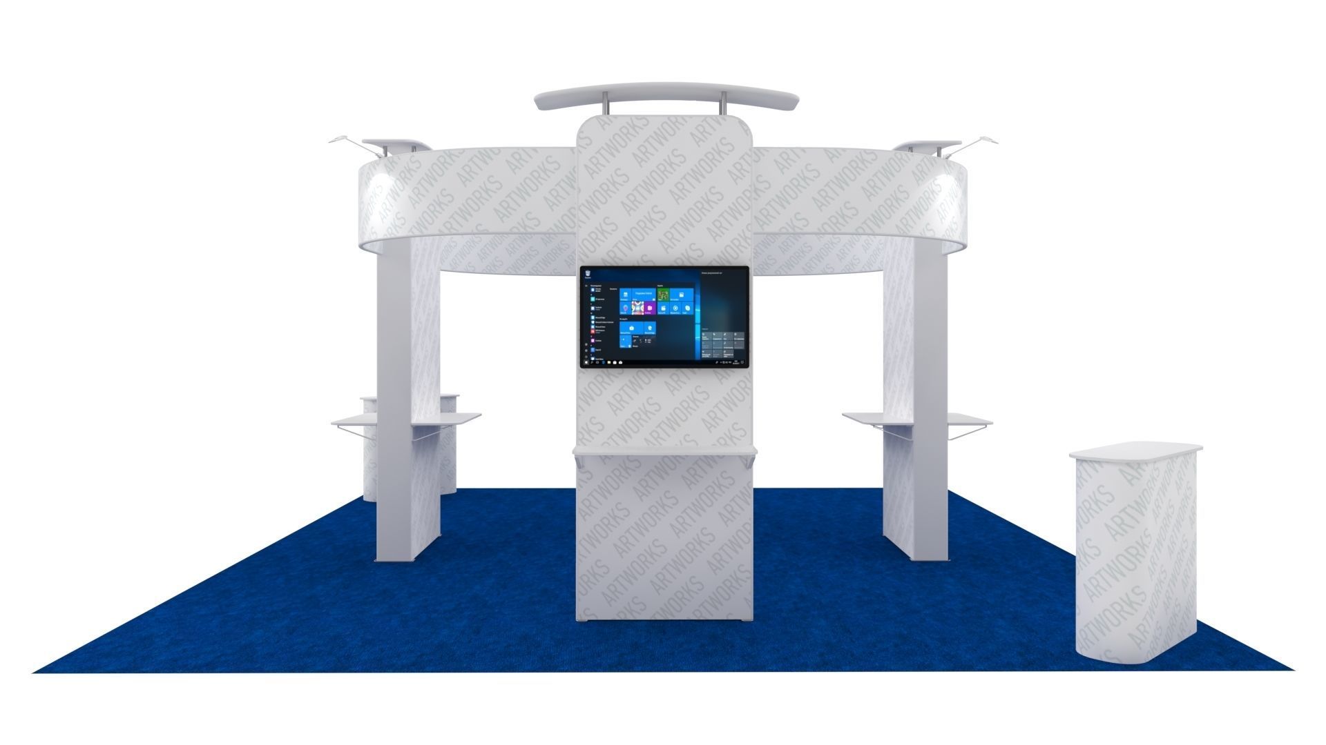Exhibition booth 20x20ft 3DM019 3D model_3