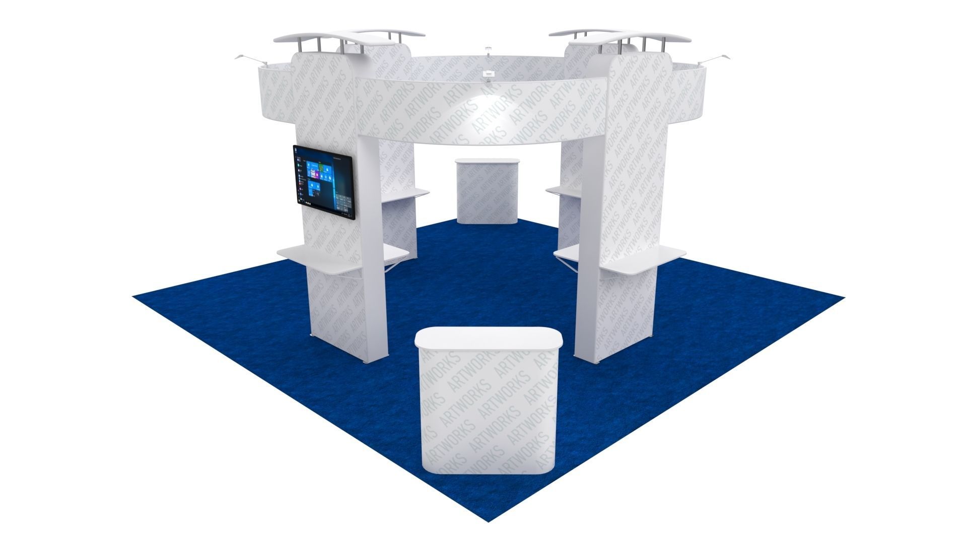 Exhibition booth 20x20ft 3DM019 3D model_6