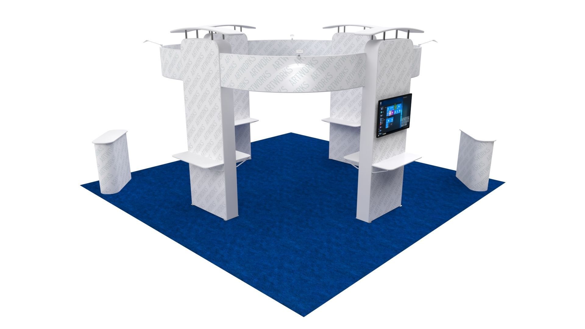 Exhibition booth 20x20ft 3DM019 3D model_5