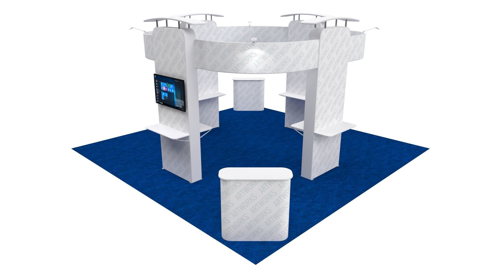 Exhibition booth 20x20ft 3DM019 3D model_4