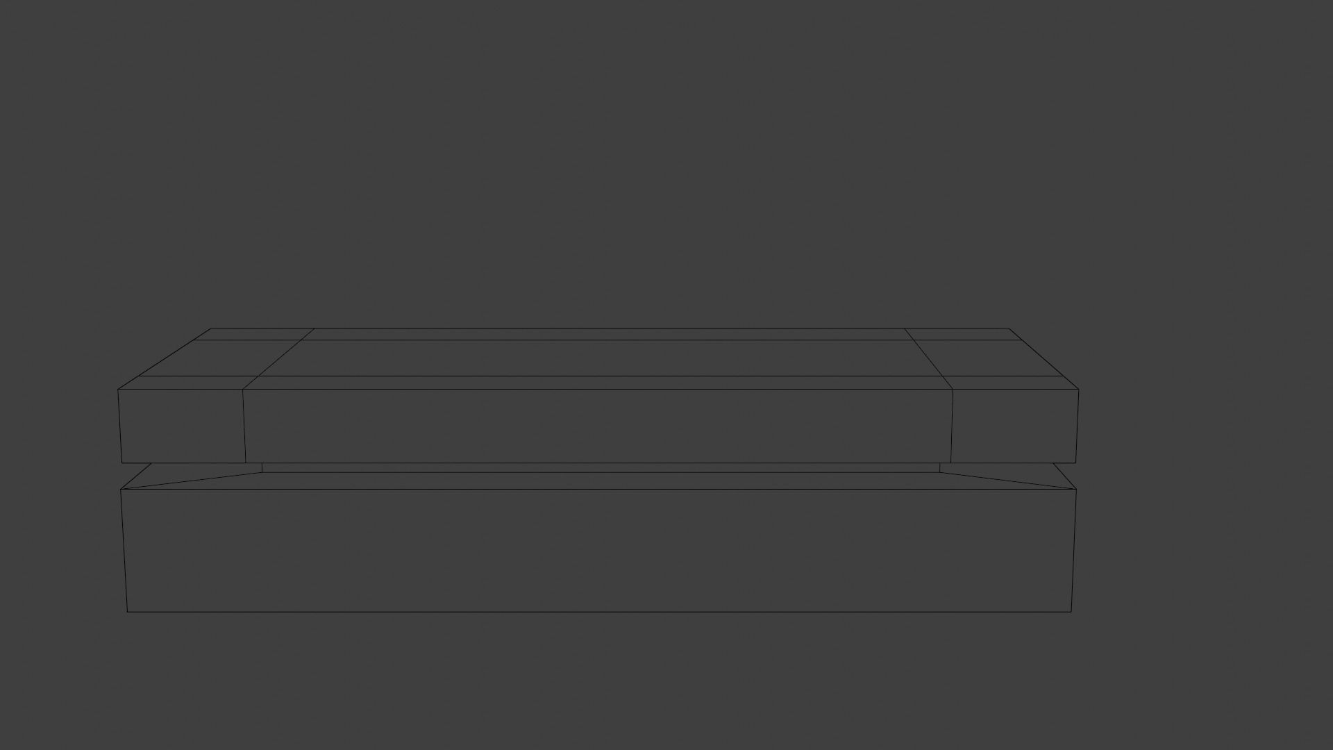 Table wooden coffee with top Low-poly 3D model_3