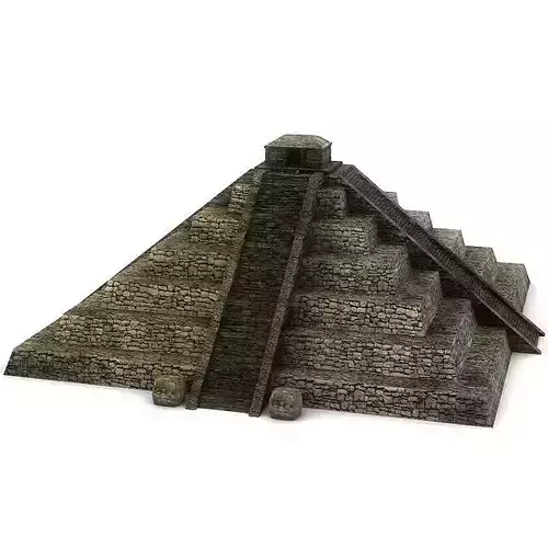 Ancient stone pyramid Low-poly 3D model