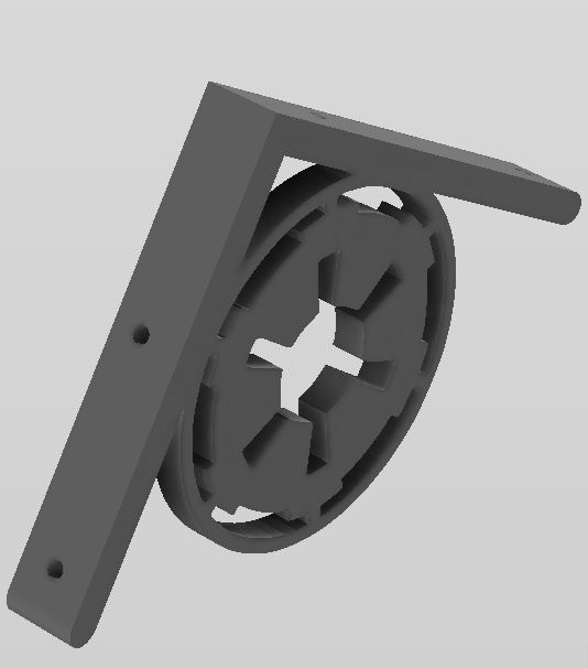 Star Wars theme Shelf bracket 3D print model_2