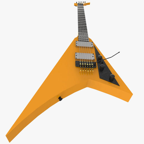 Flying V Electric Guitar Low-poly 3D model