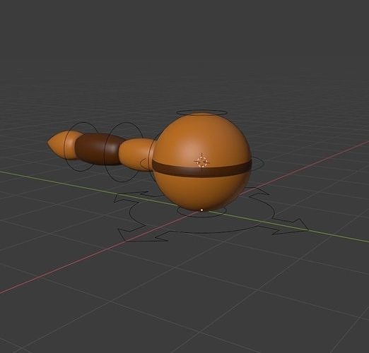 Bot Tailed Rig Blender Free low-poly 3D model
