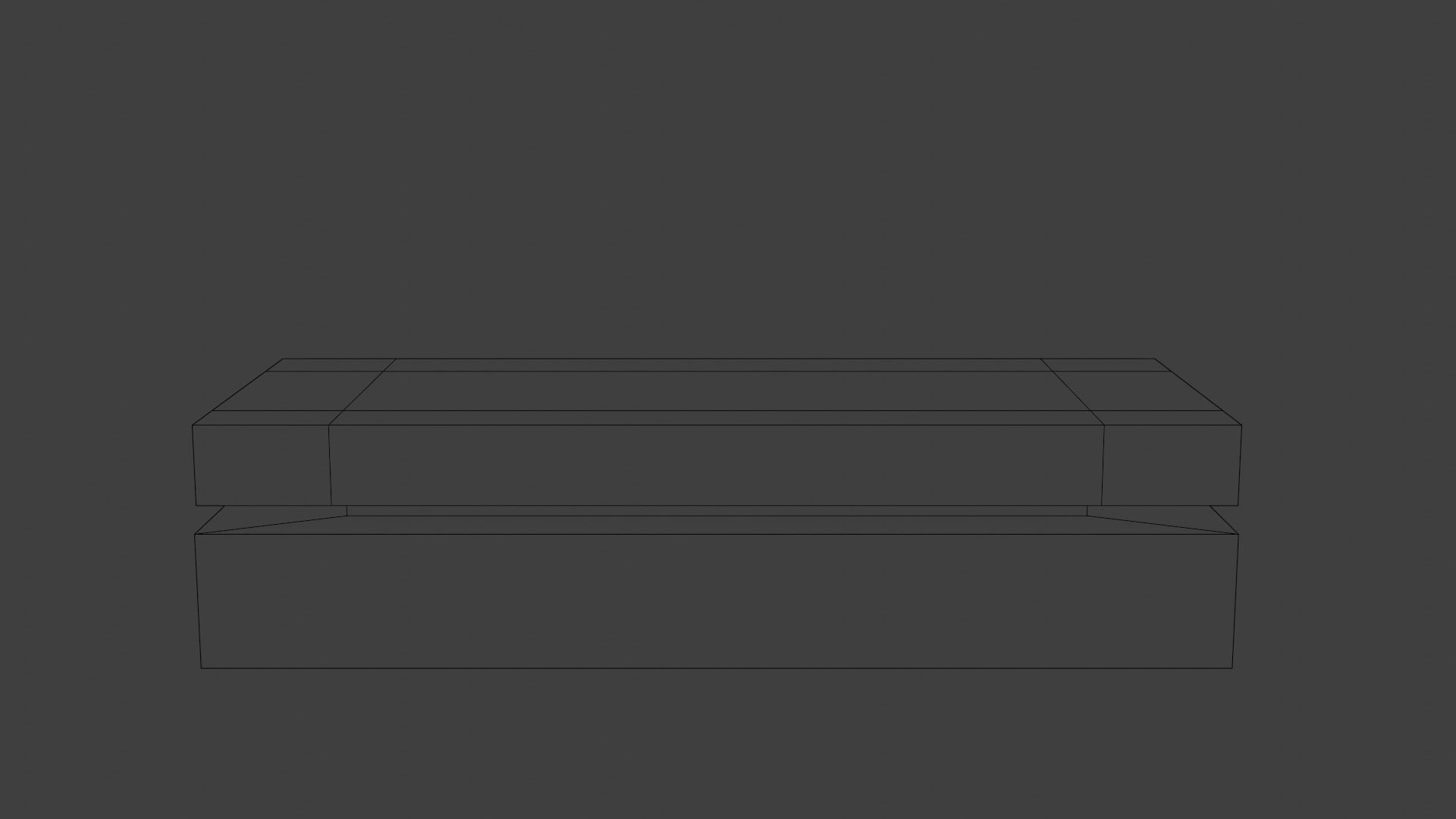 Table modern coffee wood Low-poly 3D model_2