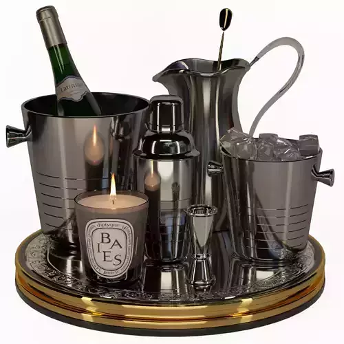 Alcoholic chrome decor