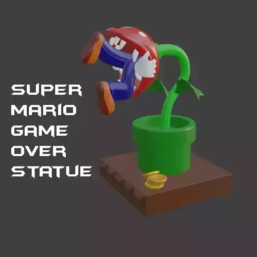 Super Mario 3d Print Model Game Over