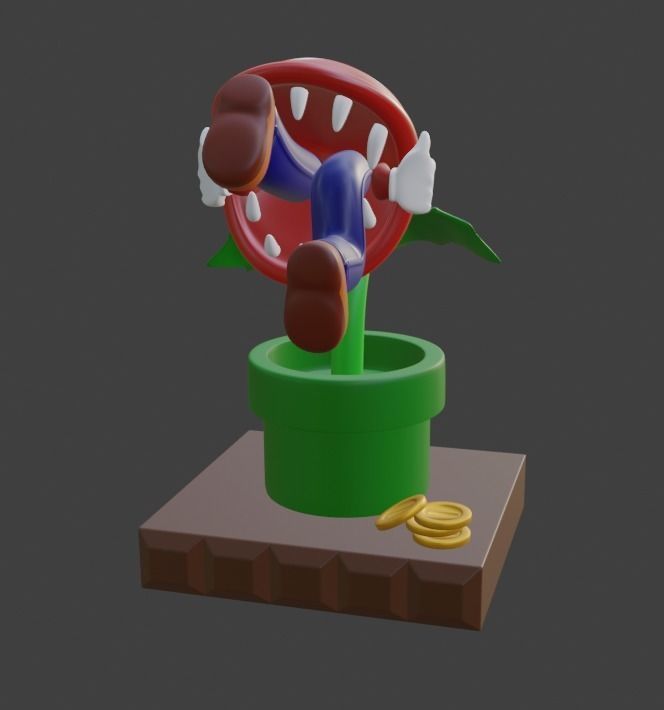 Super Mario 3d Print Model Game Over 3D print model_3