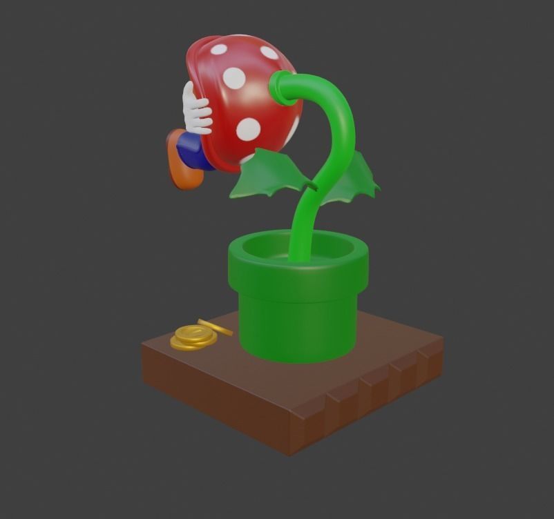 Super Mario 3d Print Model Game Over 3D print model_11