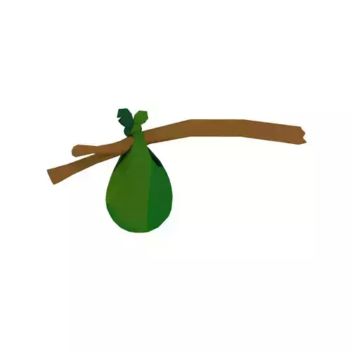 Tree branch with cloth 3D model