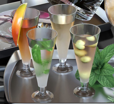 Set of cocktails 3D model_4