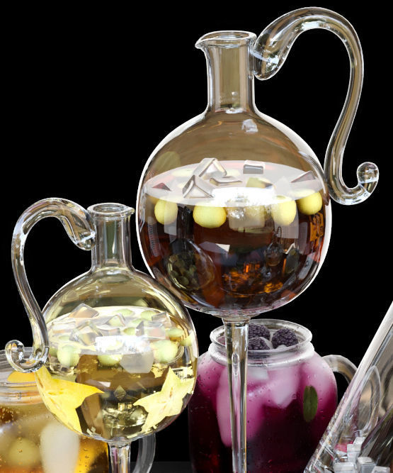 Set of cocktails 3D model_2