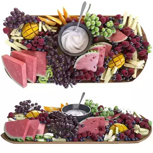 Fruit plate 3D model