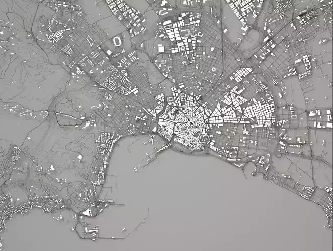Cityscape and port Italy 3D model