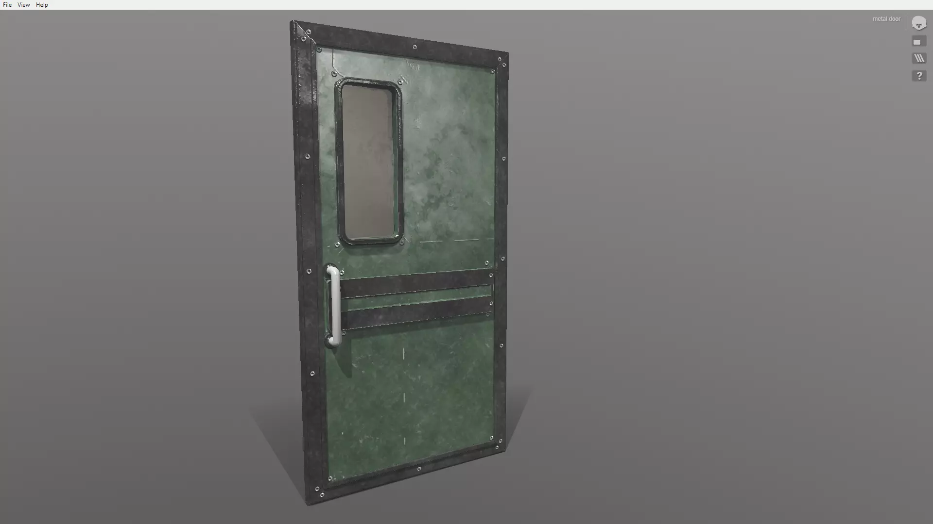Metal Door Low-poly 3D model