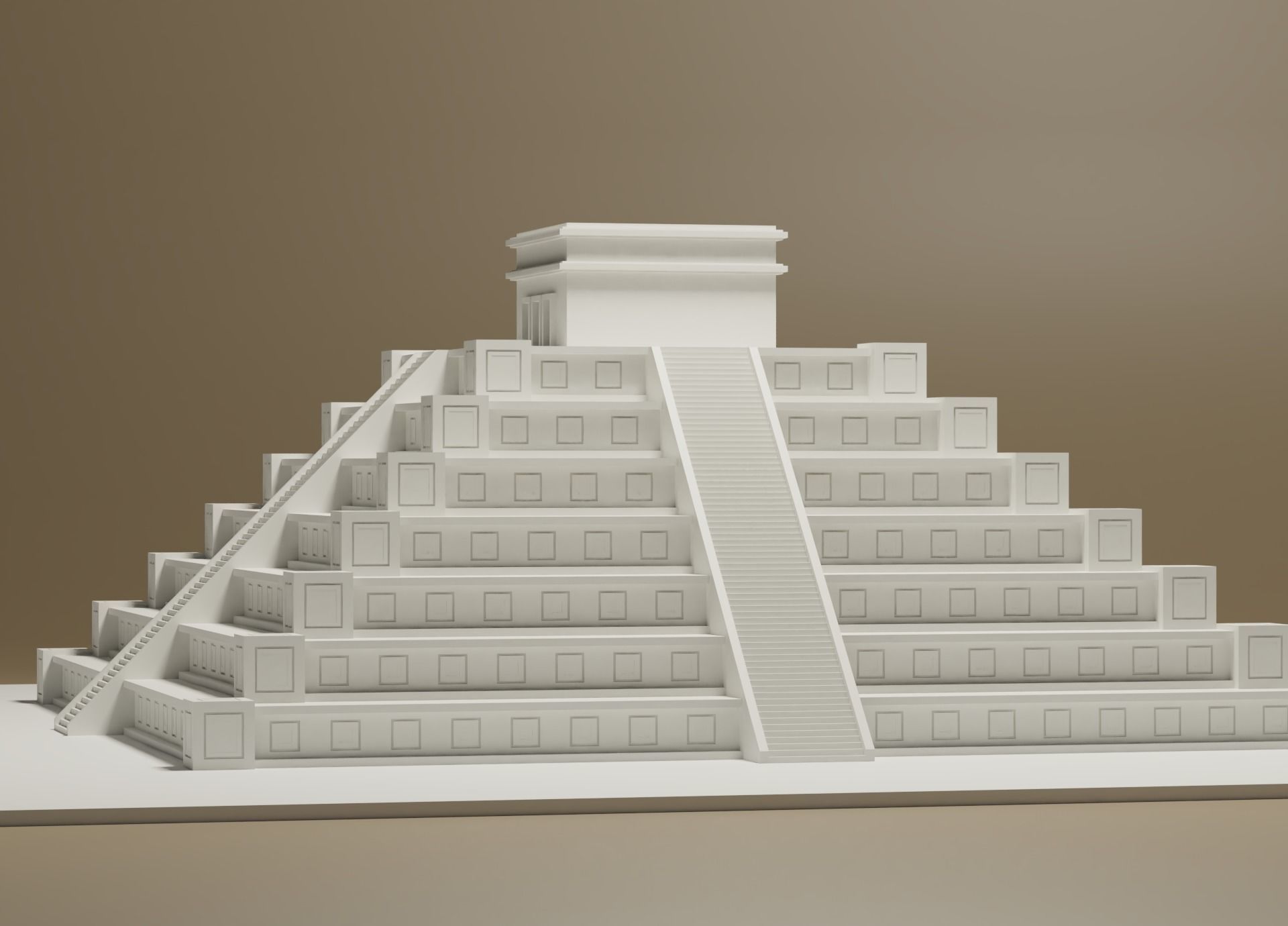 Cartoon Mayan Pyramid 3D model_19