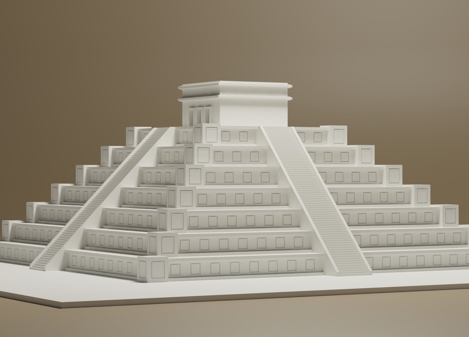 Cartoon Mayan Pyramid 3D model_16