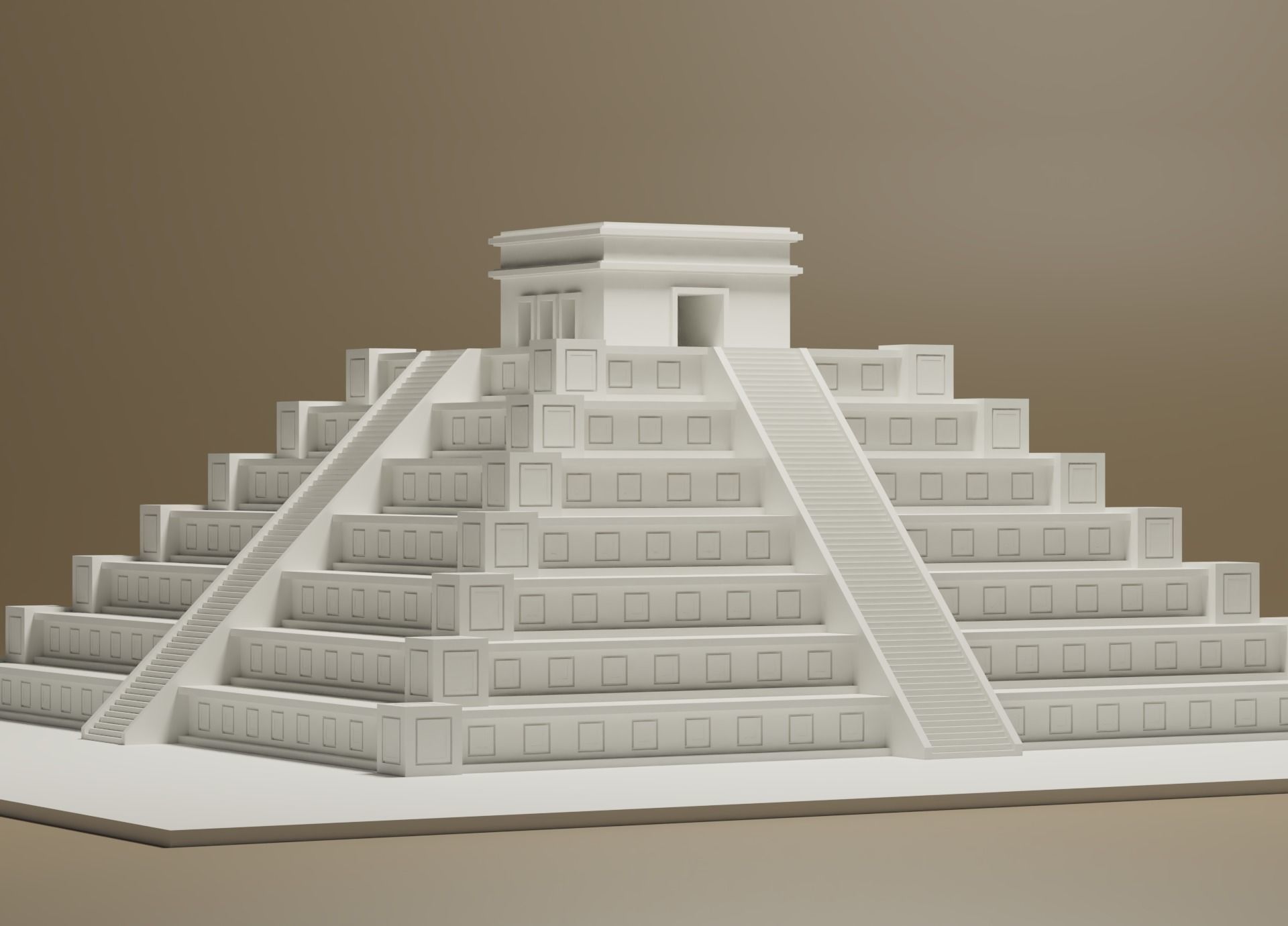 Cartoon Mayan Pyramid 3D model_22