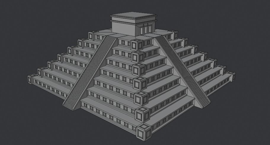 Cartoon Mayan Pyramid 3D model_31