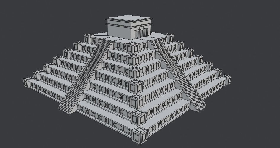 Cartoon Mayan Pyramid 3D model_30