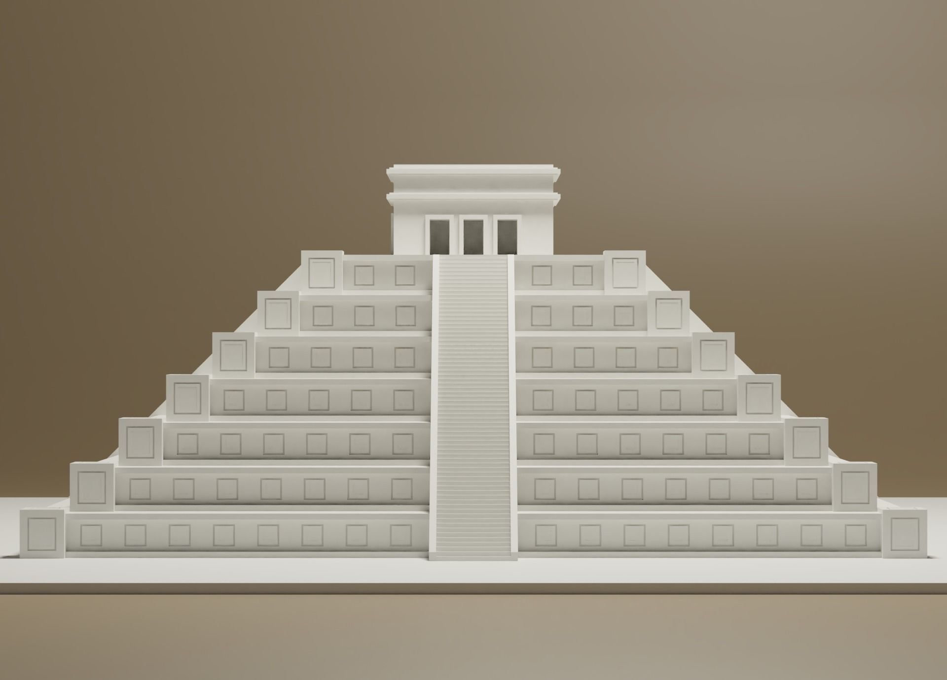 Cartoon Mayan Pyramid 3D model_18