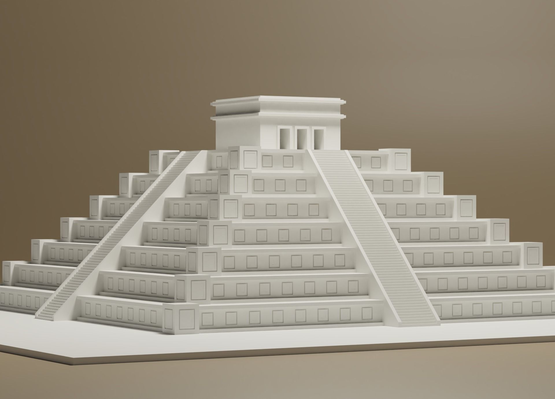 Cartoon Mayan Pyramid 3D model_29