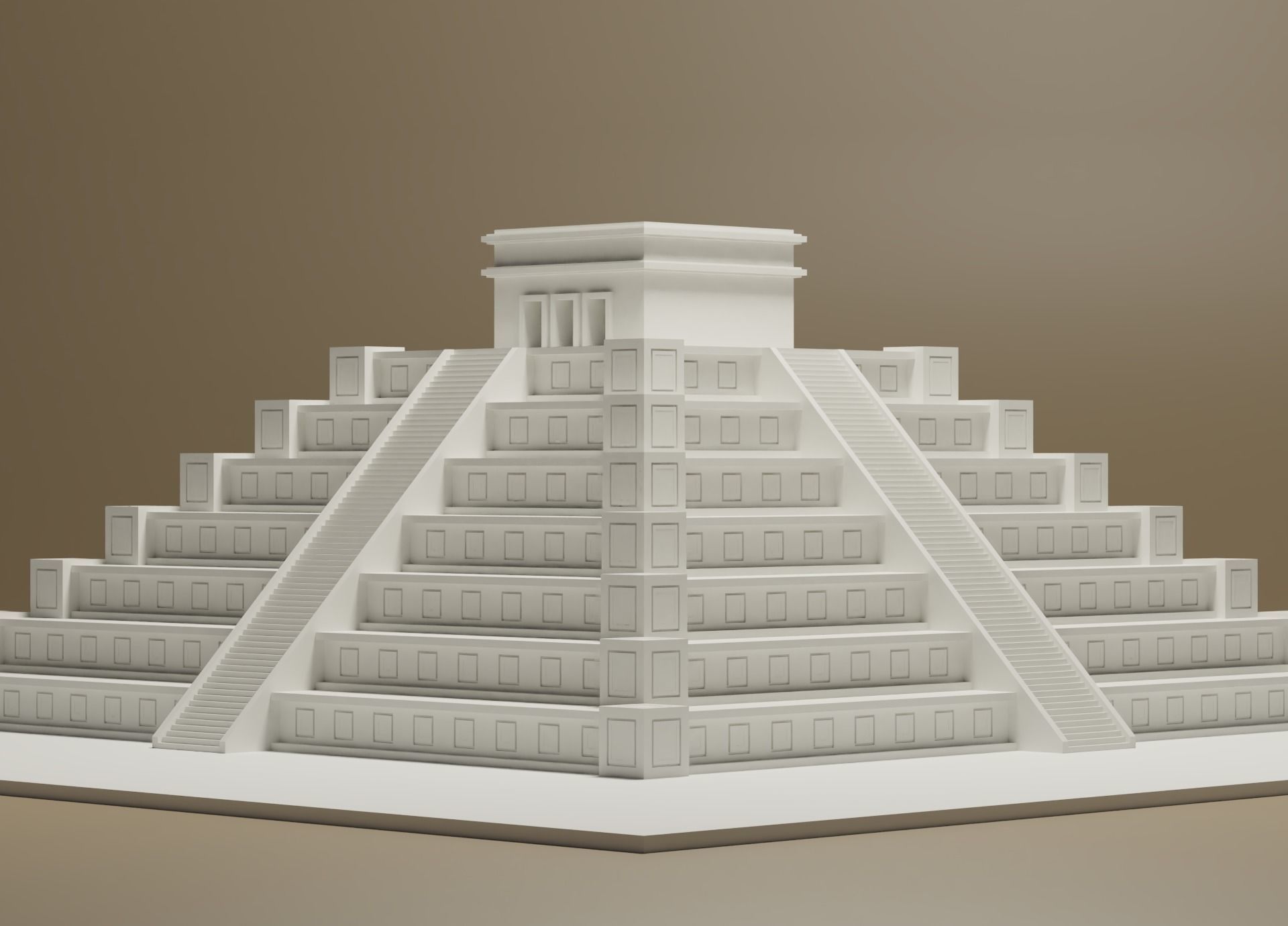 Cartoon Mayan Pyramid 3D model_25