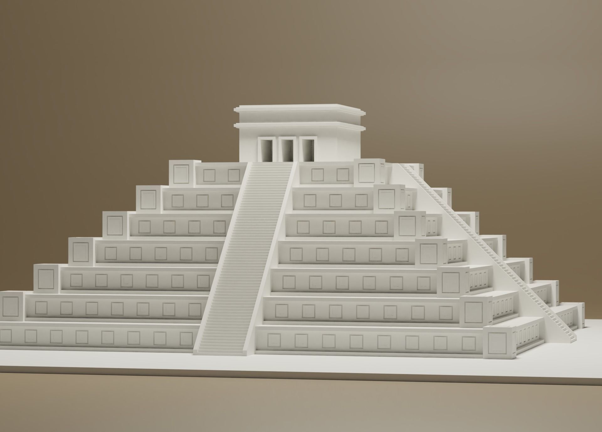 Cartoon Mayan Pyramid 3D model_27