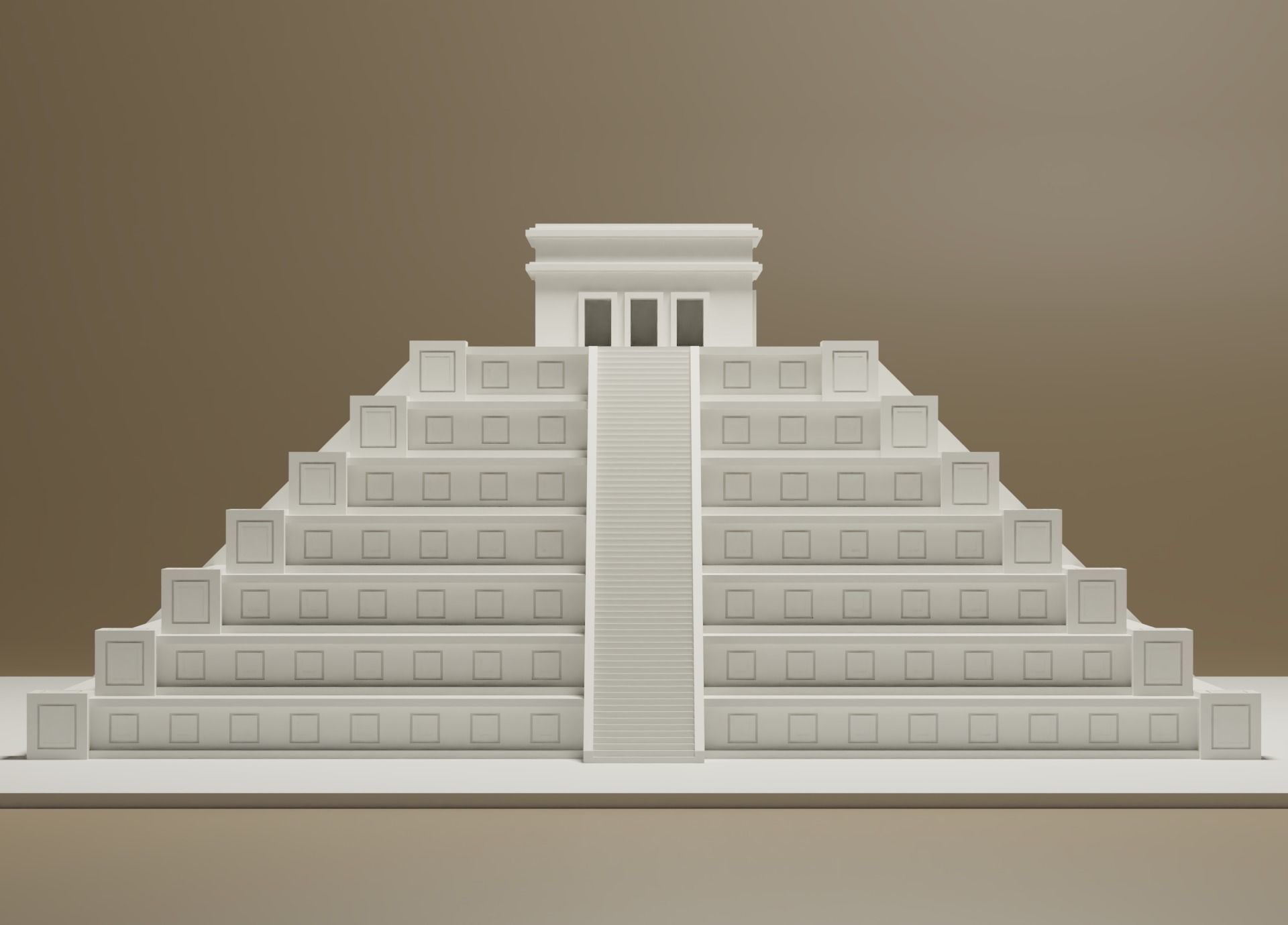 Cartoon Mayan Pyramid 3D model_14