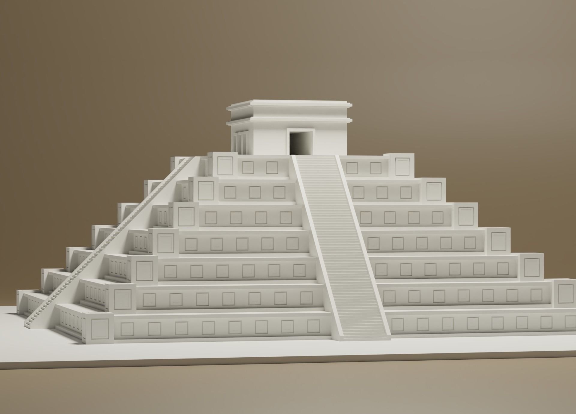 Cartoon Mayan Pyramid 3D model_17