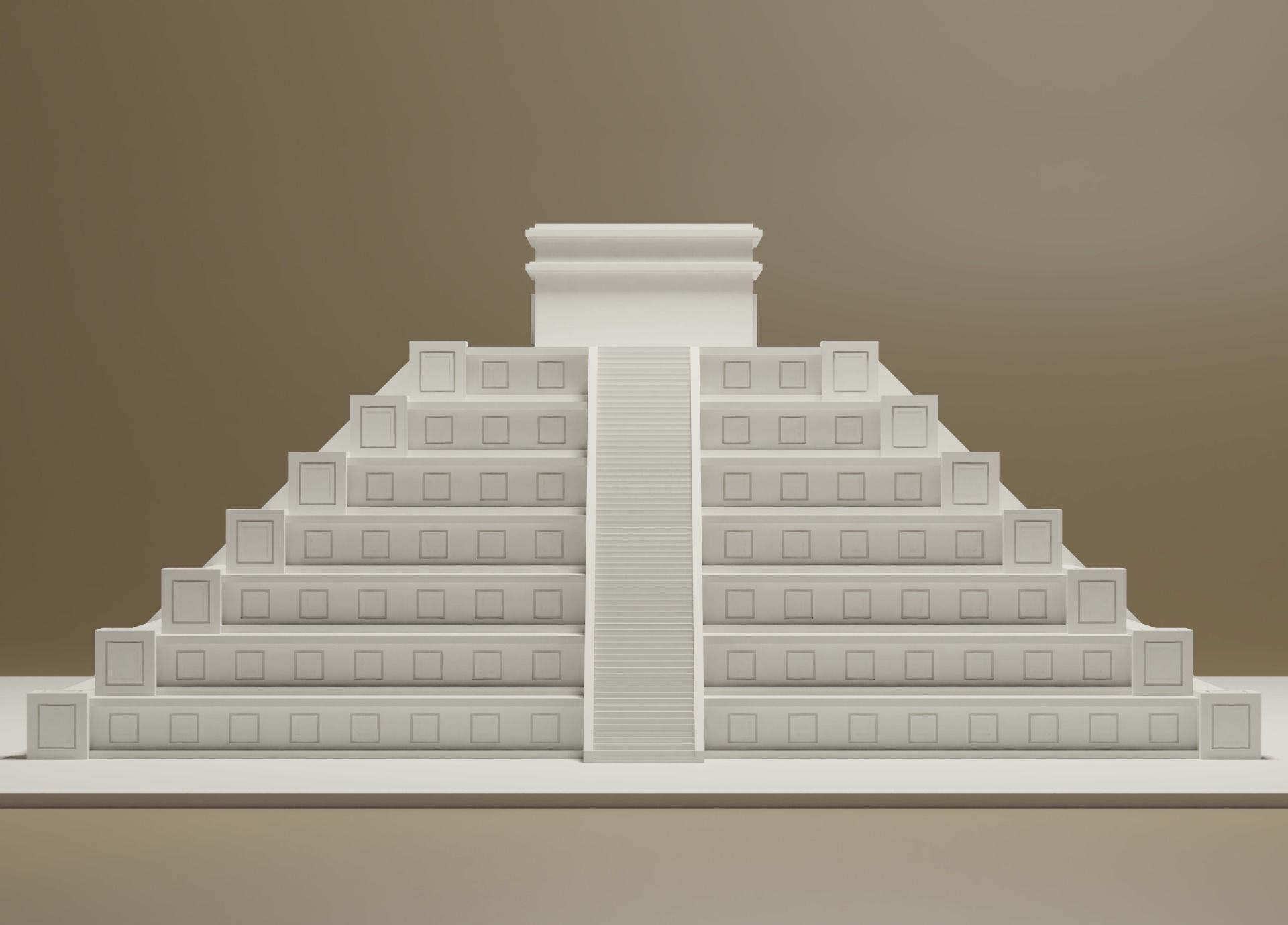 Cartoon Mayan Pyramid 3D model_5