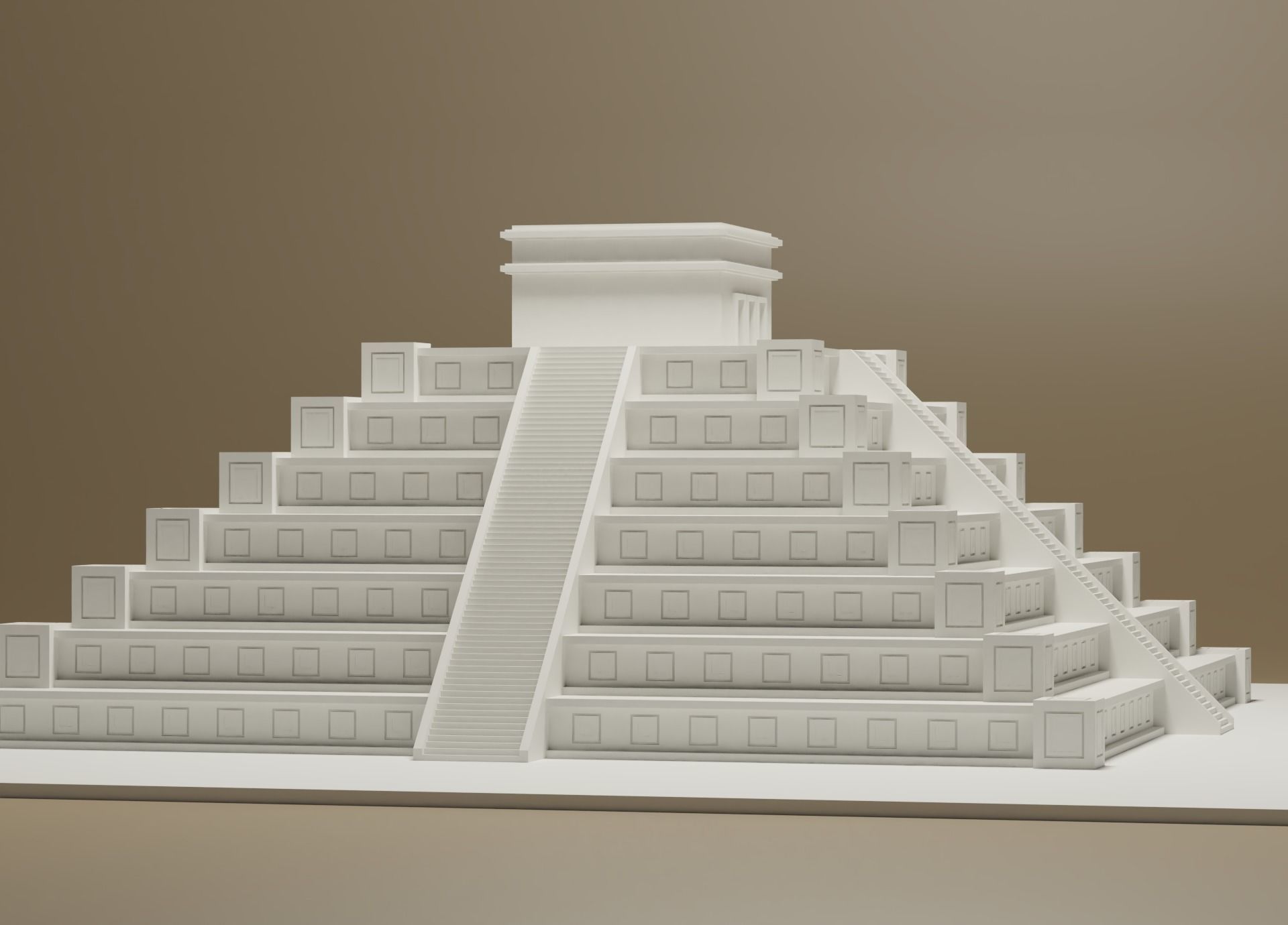Cartoon Mayan Pyramid 3D model_23