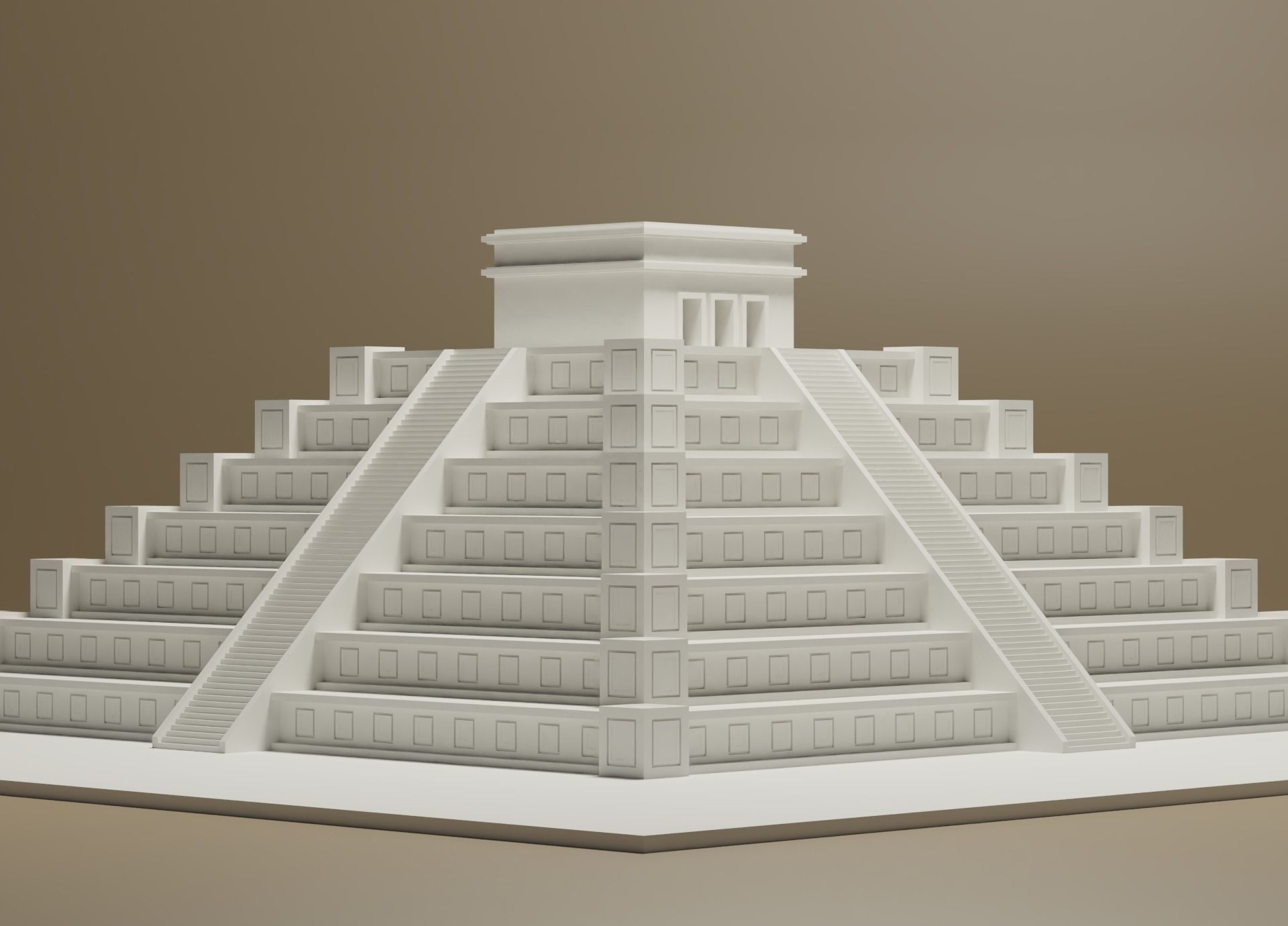 Cartoon Mayan Pyramid 3D model_26