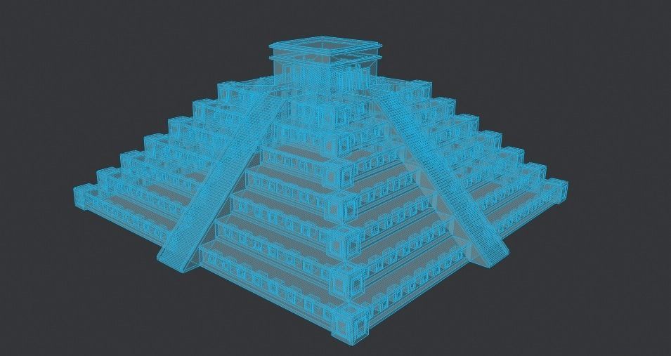 Cartoon Mayan Pyramid 3D model_32
