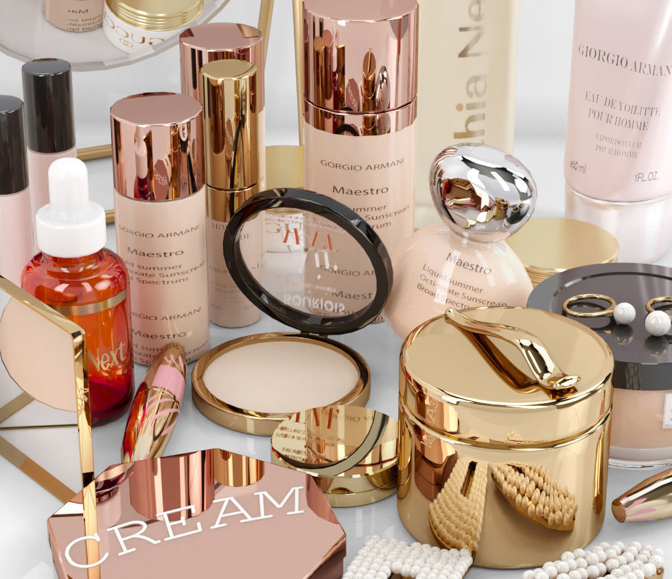set of big cosmetics 3D model_2