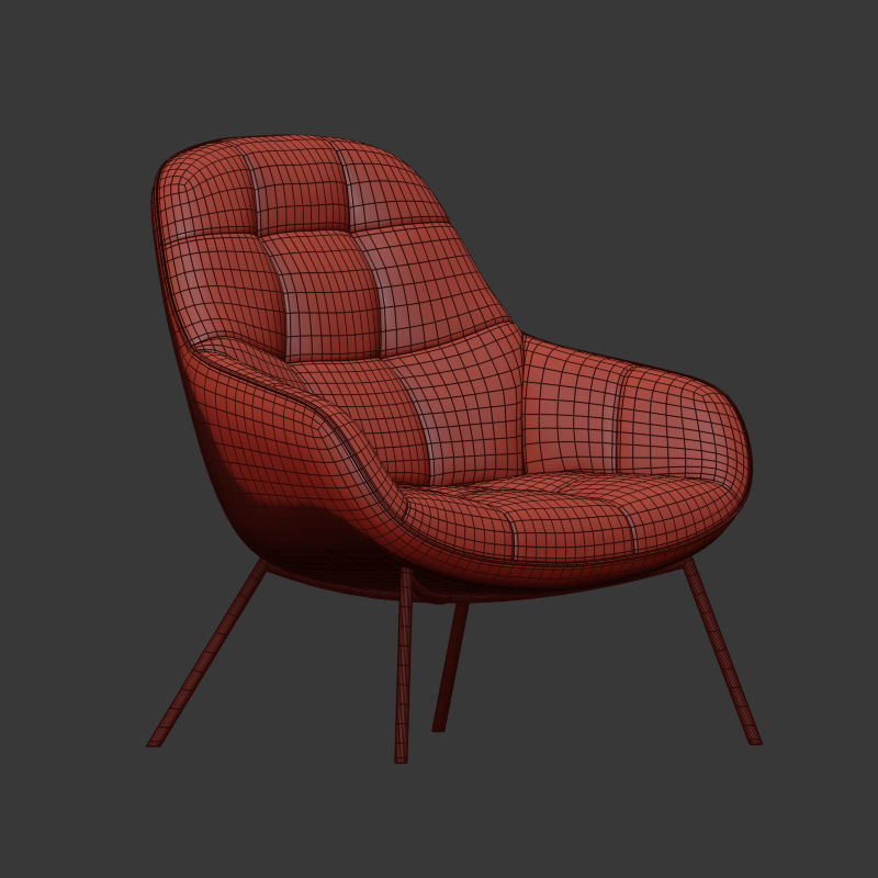 Mango Lounge Chair Oopenspace 3D model_4