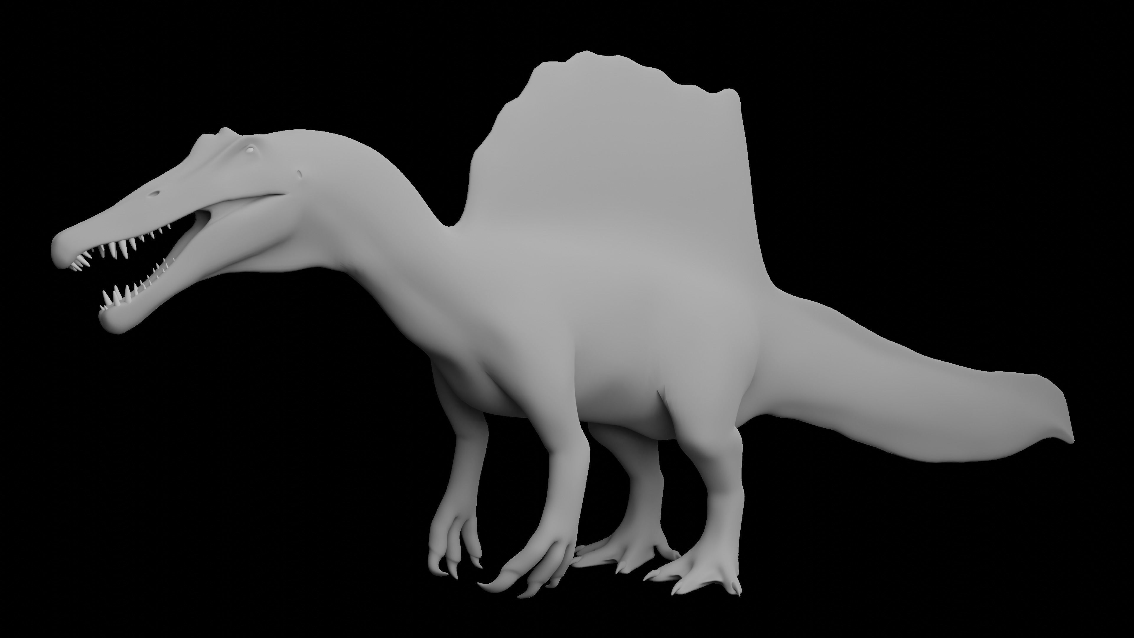 Spinosaurus aegyptiacus Low-poly 3D model_6