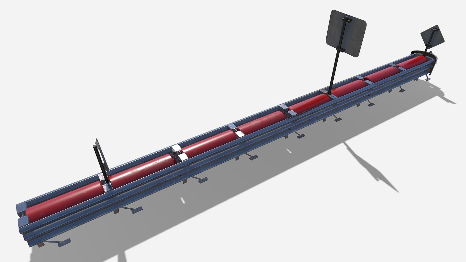 Guard Rail Low-poly 3D model_8