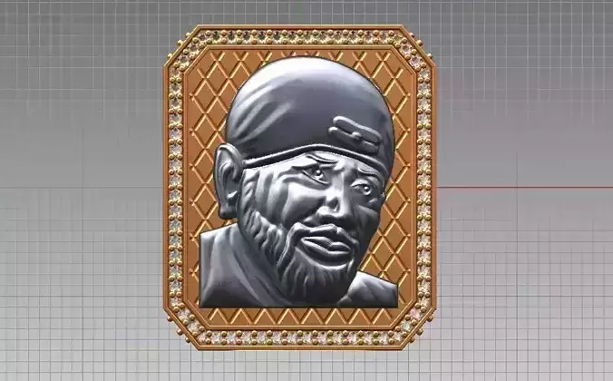 Sai baba mens ring for 3d print