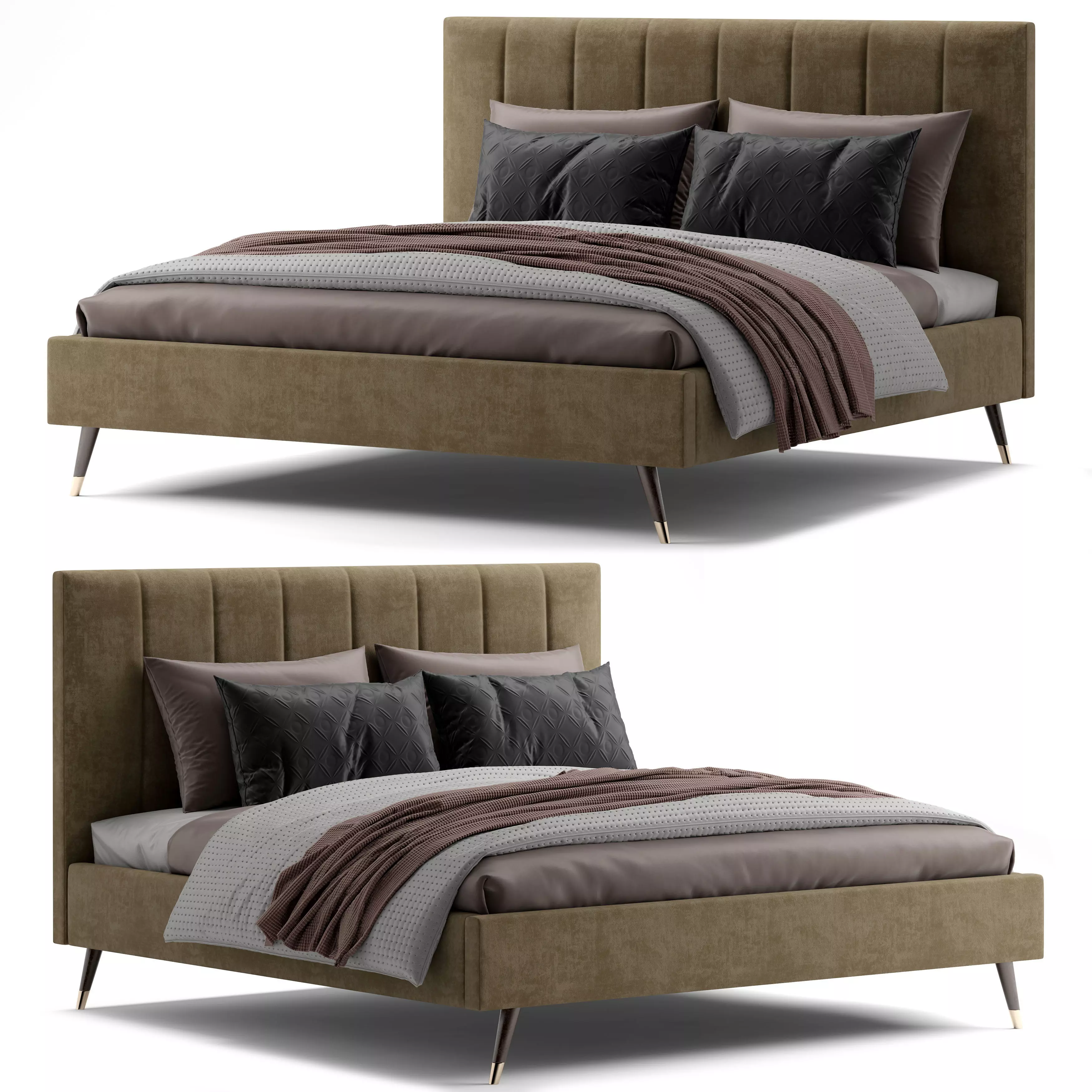 Modern bed 8 3D model_0