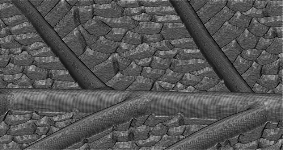 Leaf with vein 3D print model_2