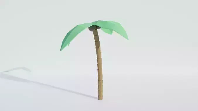 Game Ready Low Poly Palm Tree SINGLE Free low-poly 3D model