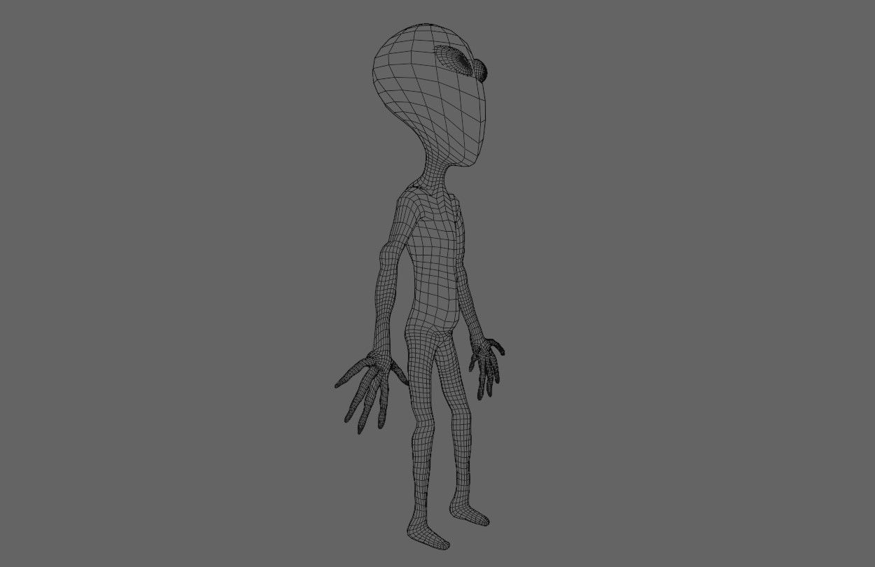 ET Alien - UFO - Extraterrestrial - Compatible with Mixamo  3D model_18