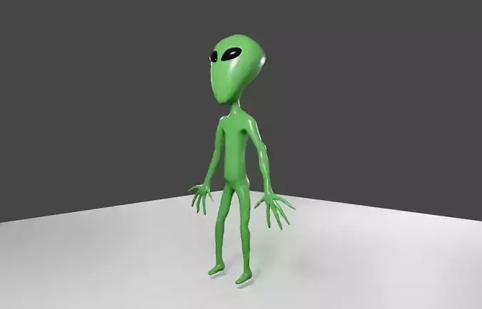 ET Alien - UFO - Extraterrestrial - Compatible with Mixamo  3D model