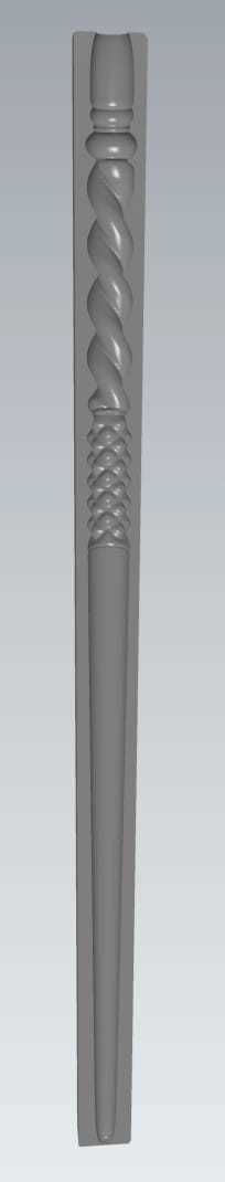 MakeIT Harry Potter Ginny Weasley Wand Mold 3D 3D model_2