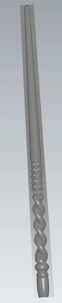 MakeIT Harry Potter Ginny Weasley Wand Mold 3D 3D model_8