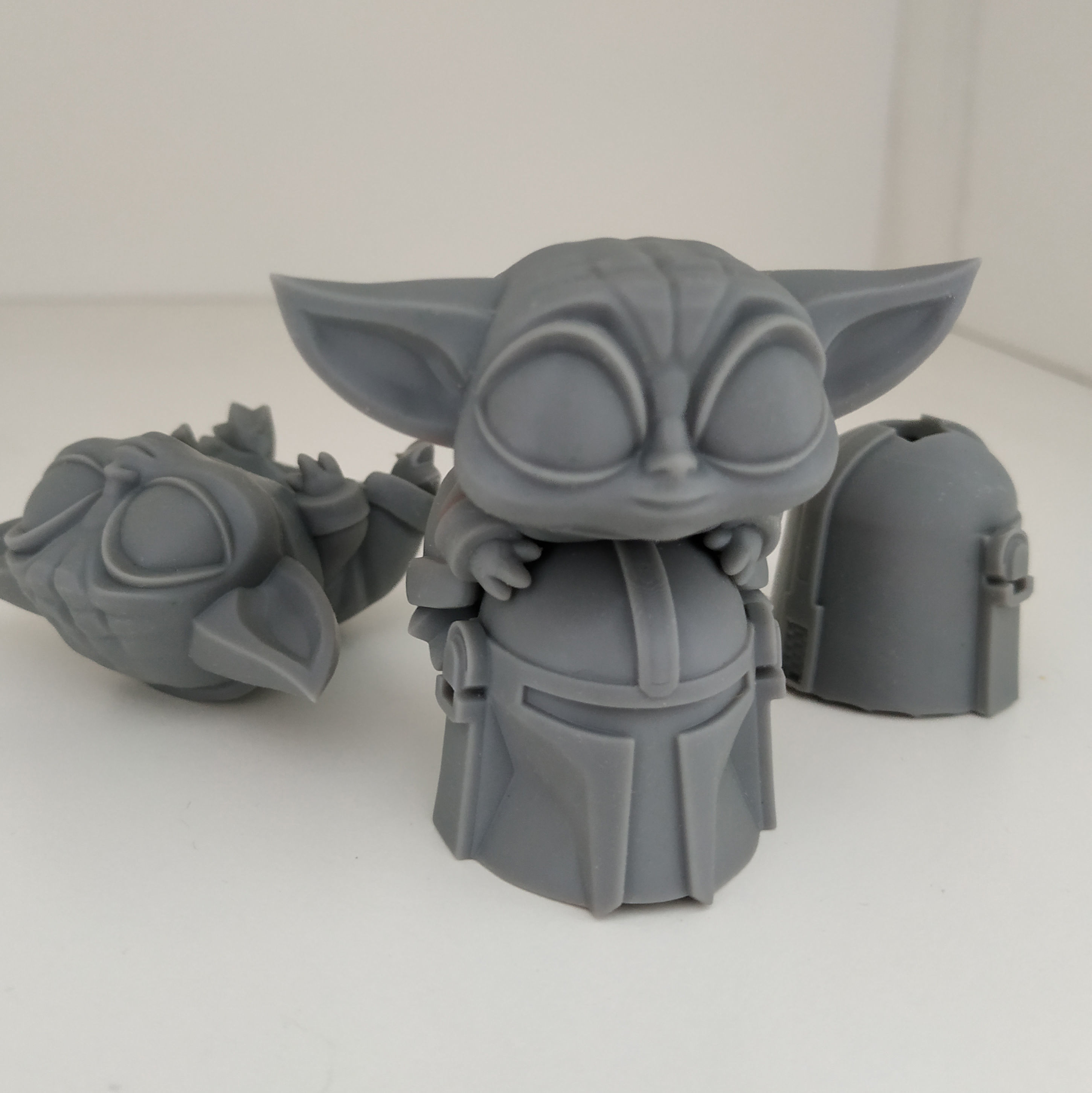 Grogu - Baby Yoda and Helmet 3D print model_6