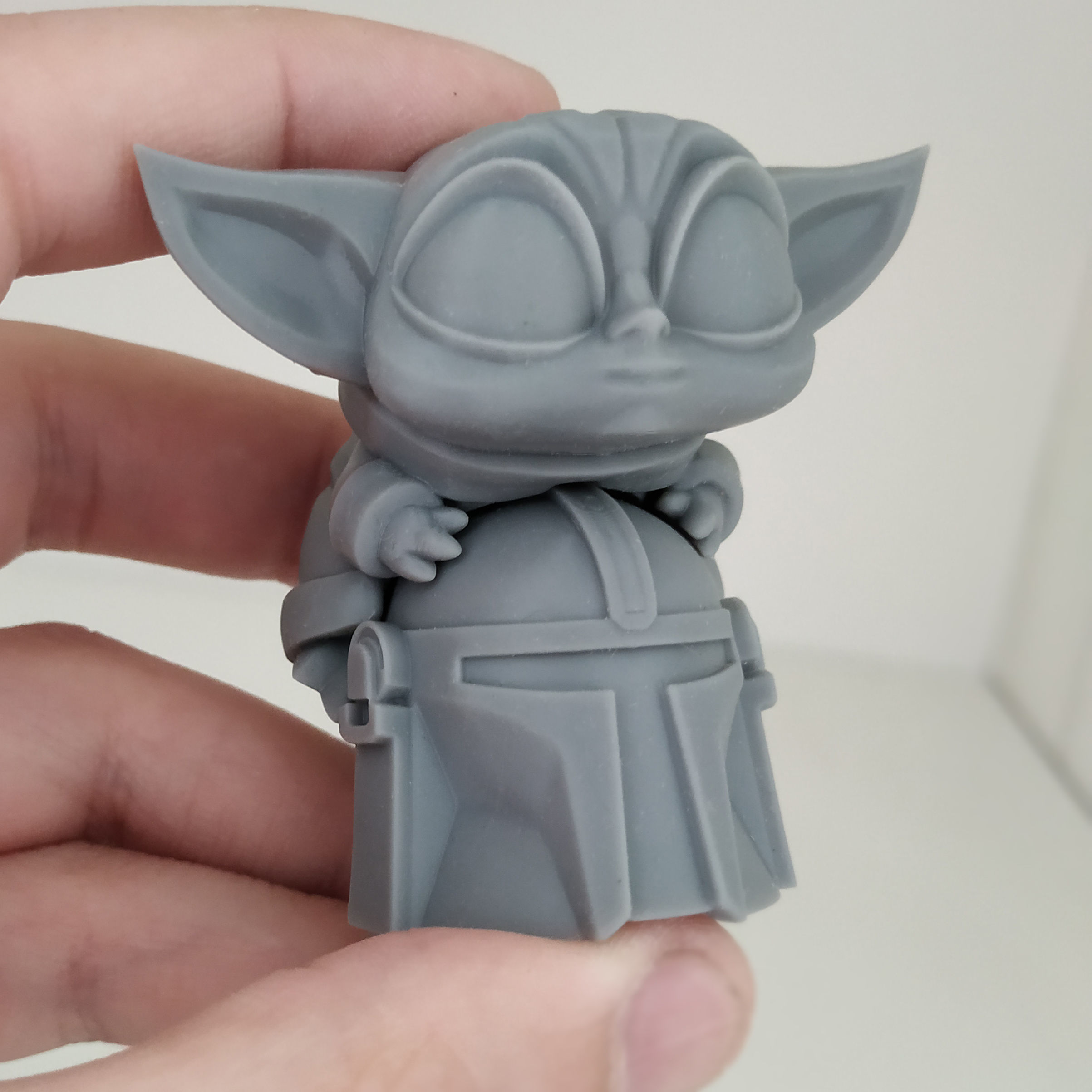 Grogu - Baby Yoda and Helmet 3D print model_7